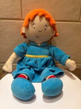 Caillou Sister Rosie- Plush Stuffed Doll 12" Imports Blue Dress Soft Toy 2017